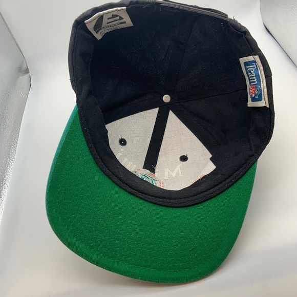 Vintage 90s Eastport Miami Dolphins Retro Logo Team NFL Snapback Hat Teal/Black - Picture 11 of 13